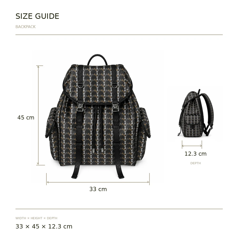 Men's Backpack size guide